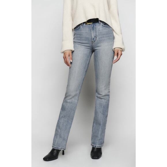 REFORMATION Peyton High Rise Bootcut Jeans Malta Blue Medium Wash Denim Size 26 - Picture 1 of 9